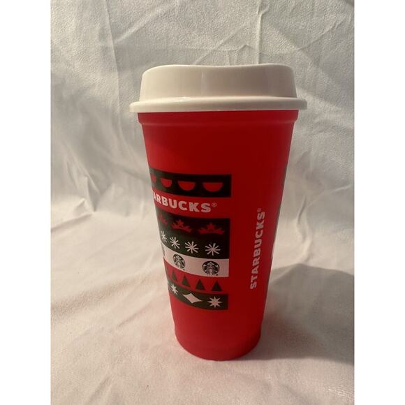 Starbucks Red Christmas / Holiday Reusable Hot/Cold Cup - Picture 1 of 7